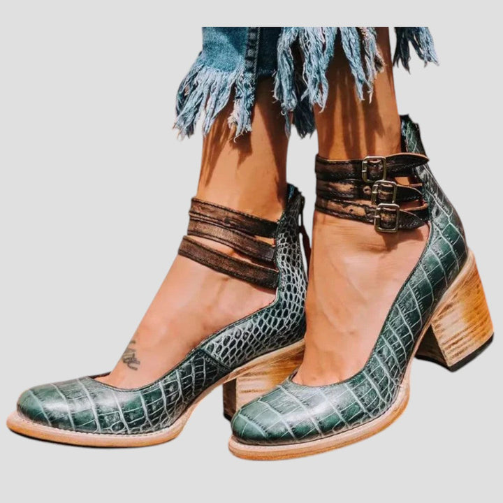 Clodagh | Buckle Strap Block Heel Mary Jane