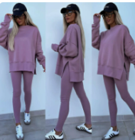 Anabel | Round Neck Sweatshirt Set
