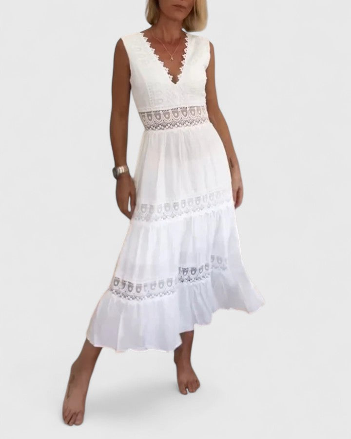 Davina | V-Neck Tiered Dress