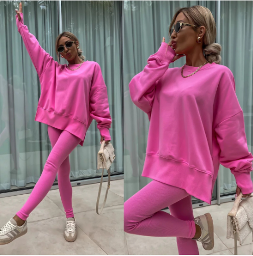 Anabel | Round Neck Sweatshirt Set