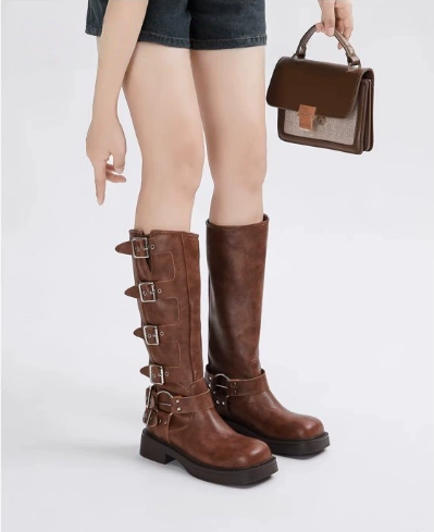 Rowan | Knee-High Boots With Multi-Buckle Straps