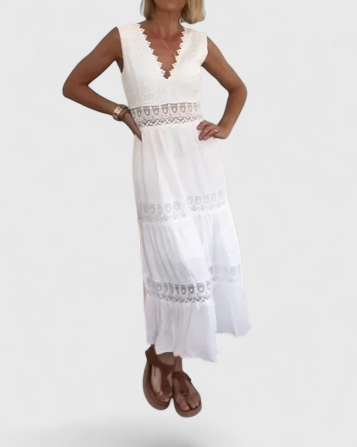 Davina | V-Neck Tiered Dress