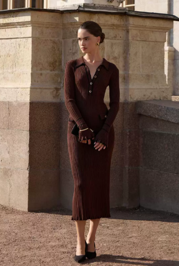 Elika | Tailored Button Midi Dress
