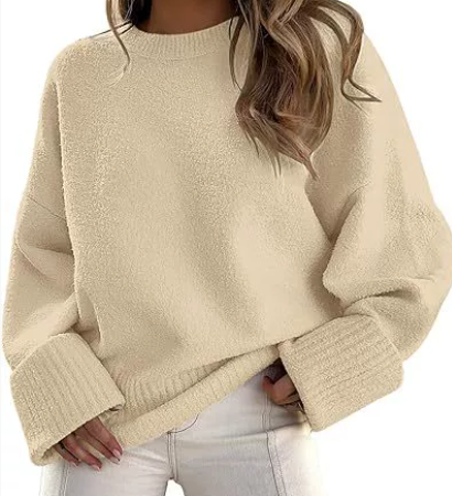 Dorinda | Relaxed Crew Neck Pullover Sweater