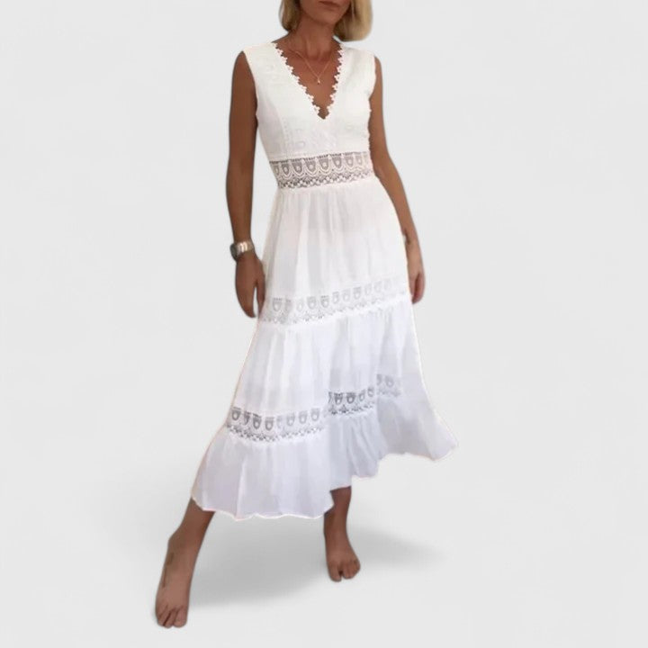 Davina | V-Neck Tiered Dress