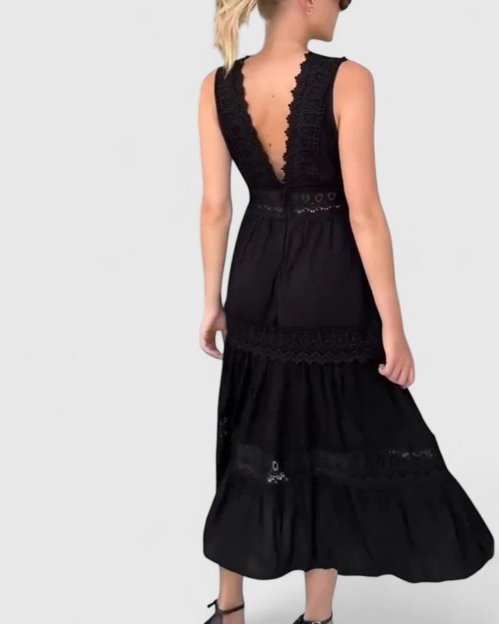 Davina | V-Neck Tiered Dress