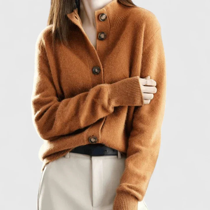 Gloria | Button-Up Knit Cardigan with Collar