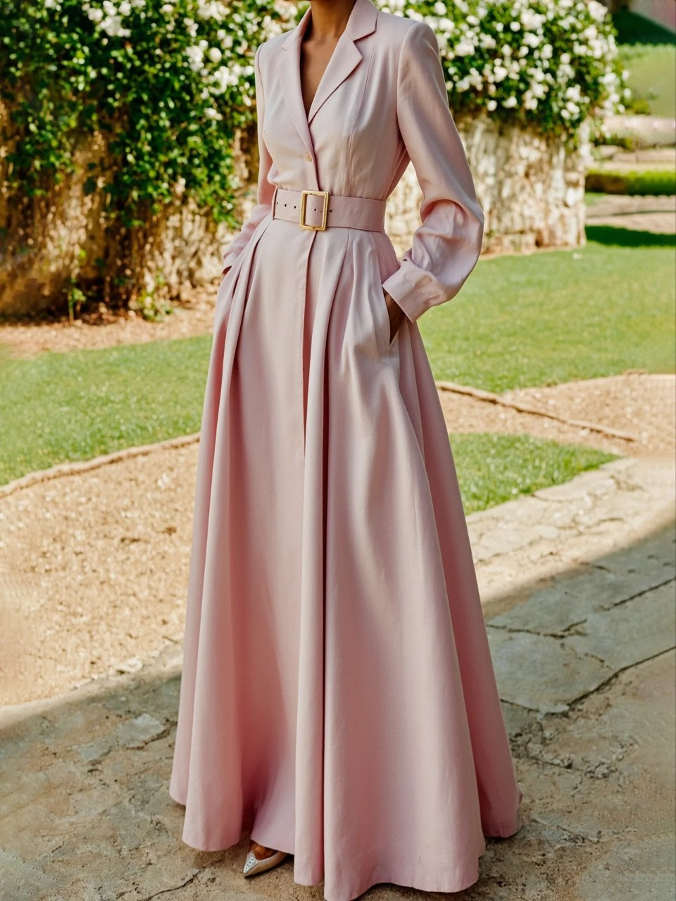 Philippa | Pleated Blazer Midi Dress