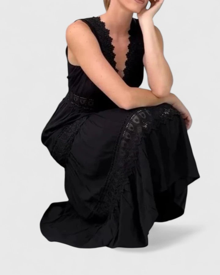 Davina | V-Neck Tiered Dress