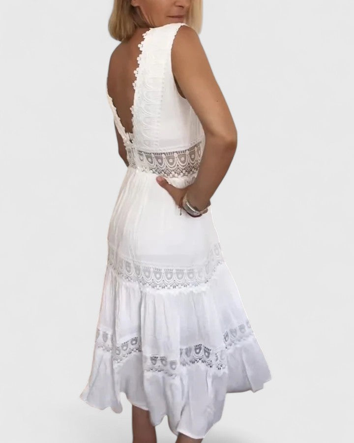 Davina | V-Neck Tiered Dress