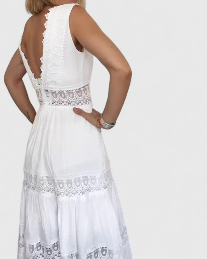 Davina | V-Neck Tiered Dress
