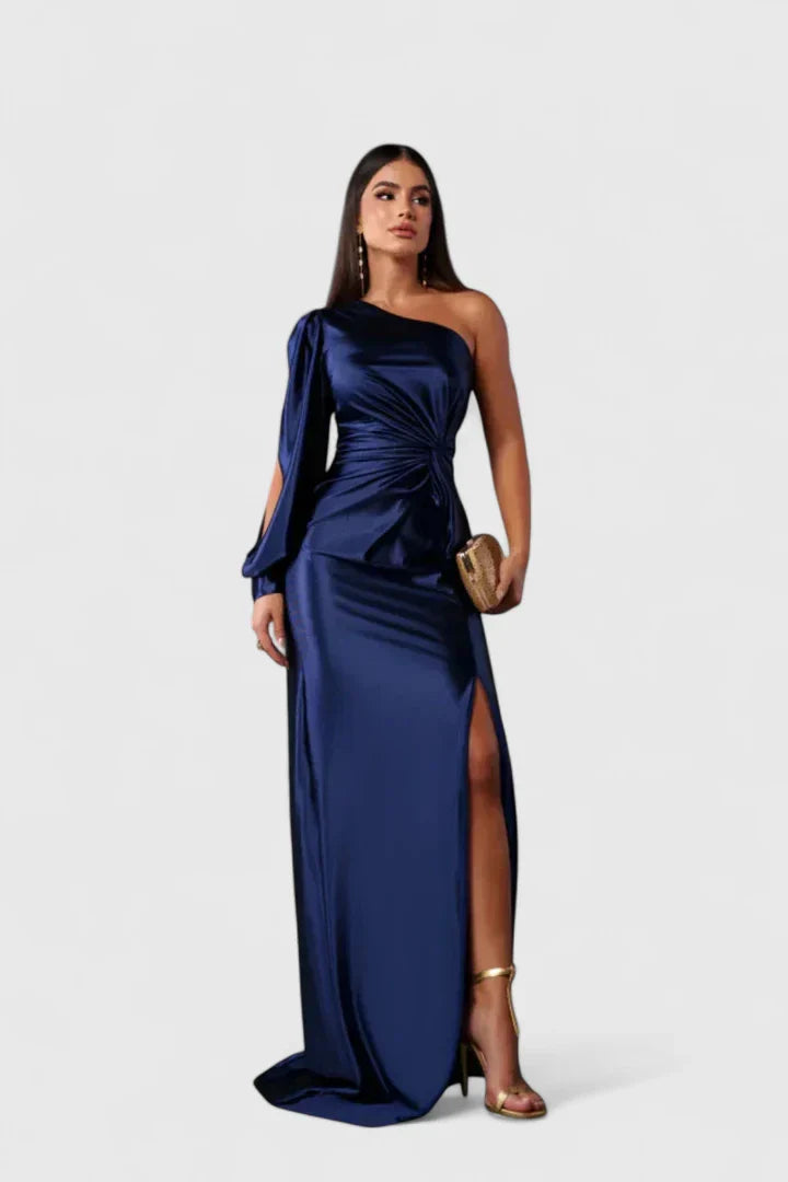 Denicia | One-Shoulder Elegant Maxi Dress