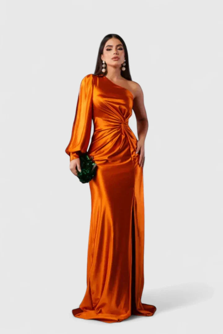 Denicia | One-Shoulder Elegant Maxi Dress