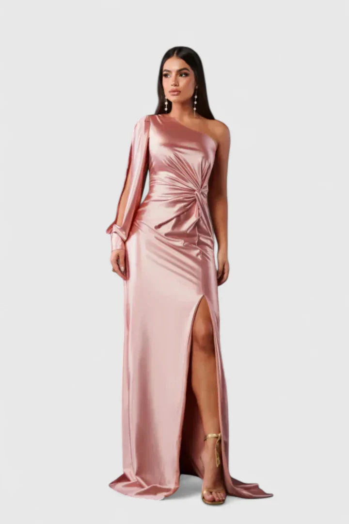 Denicia | One-Shoulder Elegant Maxi Dress