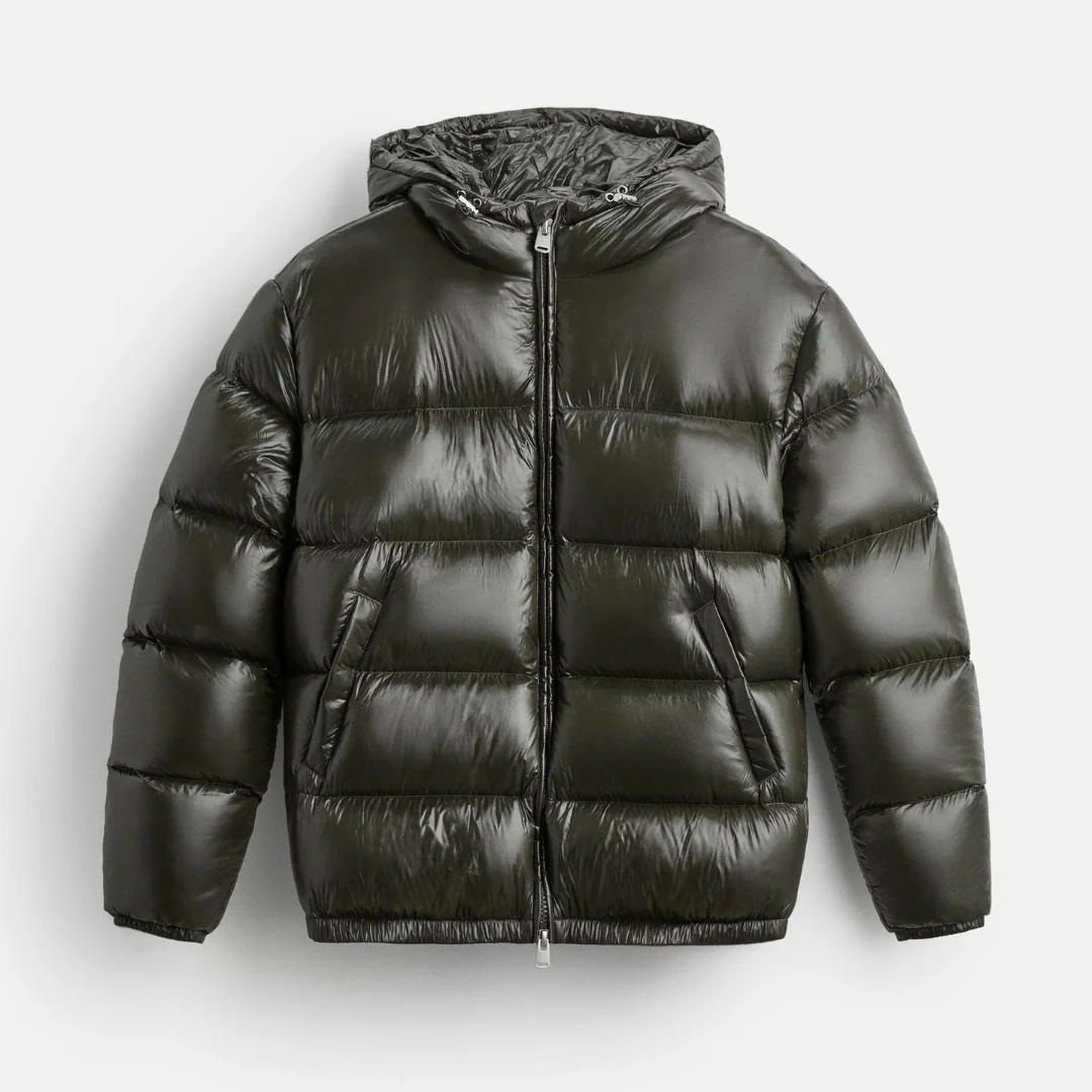 Alvin | Shiny Hooded Quilted Jacket