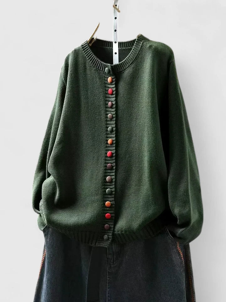 Dottie | Button Up Knit Cardigan with Long Sleeves