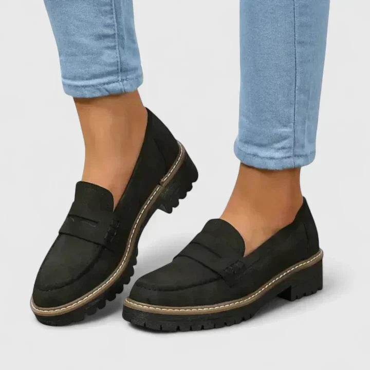 Amity | Chunky Lug Sole Penny Loafers