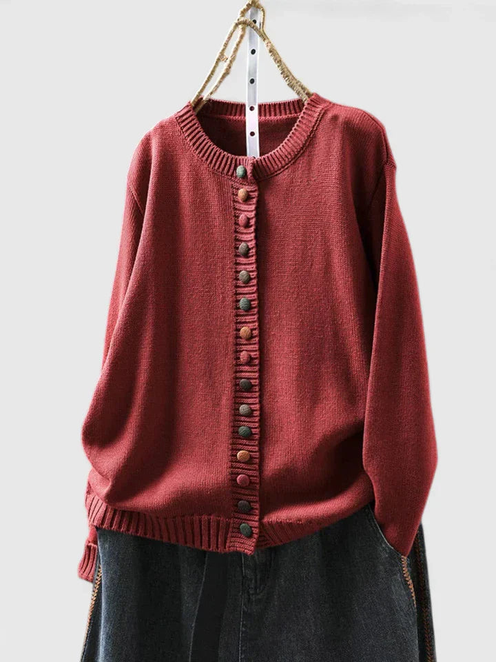 Dottie | Button Up Knit Cardigan with Long Sleeves