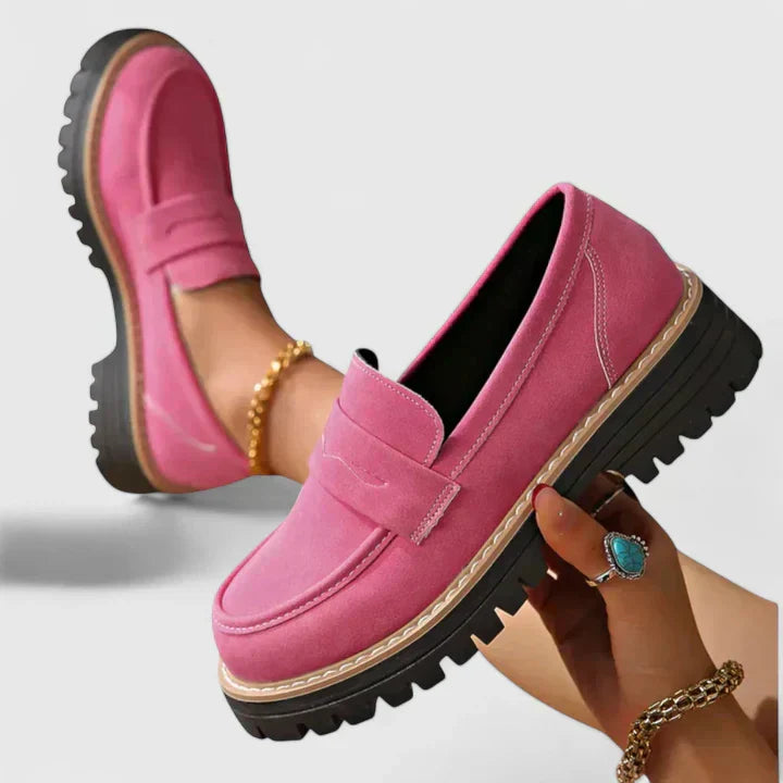 Amity | Chunky Lug Sole Penny Loafers