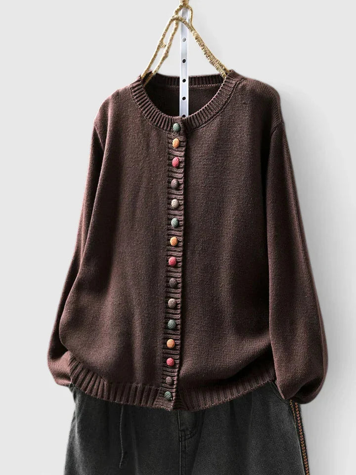 Dottie | Button Up Knit Cardigan with Long Sleeves