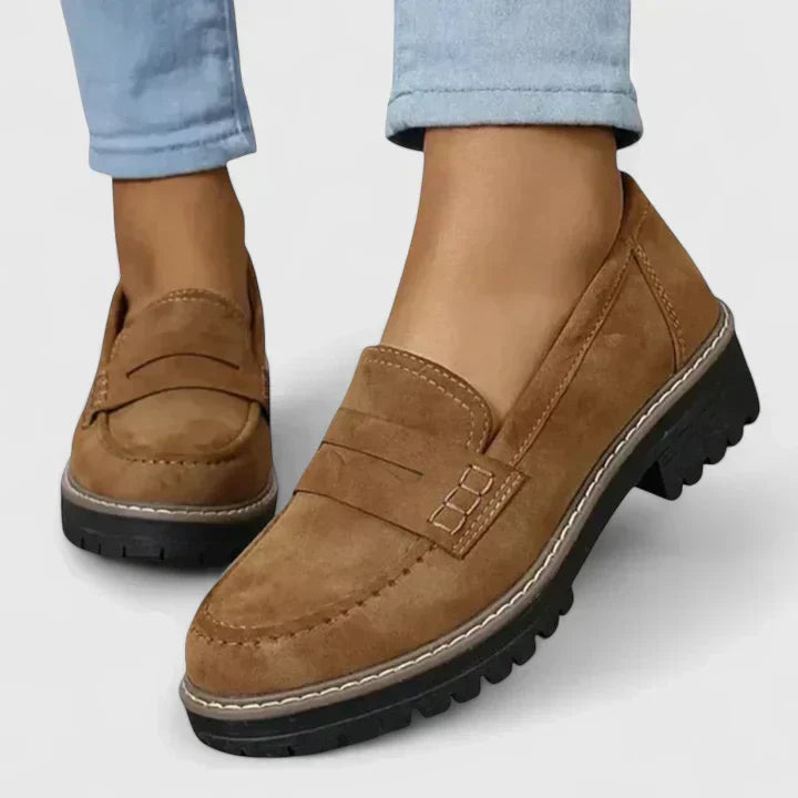 Amity | Chunky Lug Sole Penny Loafers
