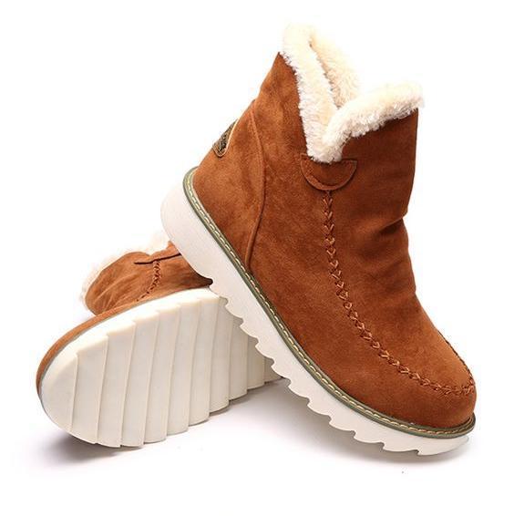Moriah | Faux Fur Lined Ankle Boots Chunky Sole