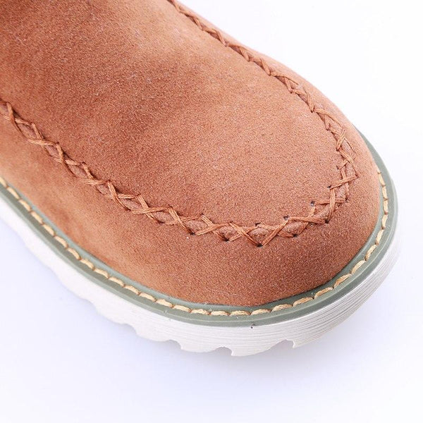 Moriah | Faux Fur Lined Ankle Boots Chunky Sole