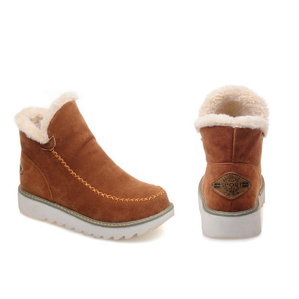 Moriah | Faux Fur Lined Ankle Boots Chunky Sole