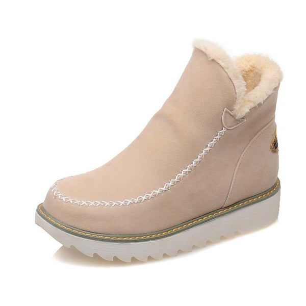 Moriah | Faux Fur Lined Ankle Boots Chunky Sole