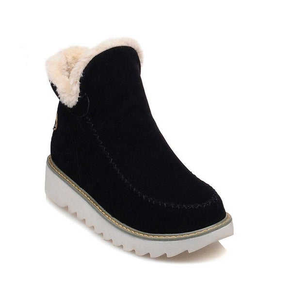 Moriah | Faux Fur Lined Ankle Boots Chunky Sole
