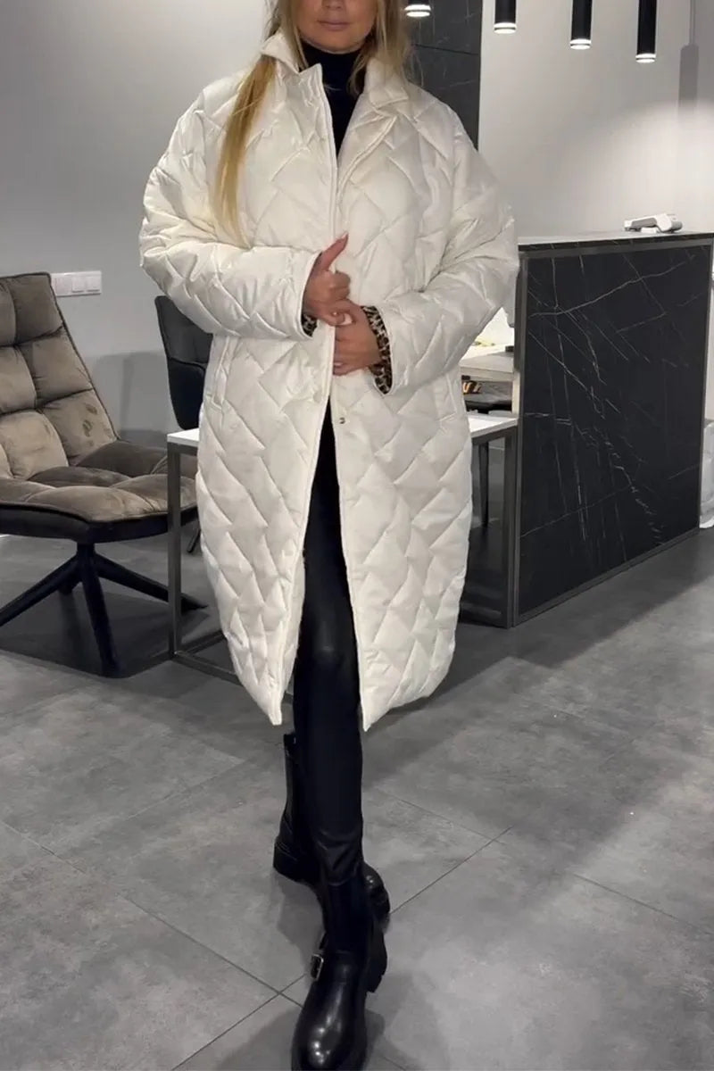 Ombretta | Quilted Longline Puffer Coat with Lapels