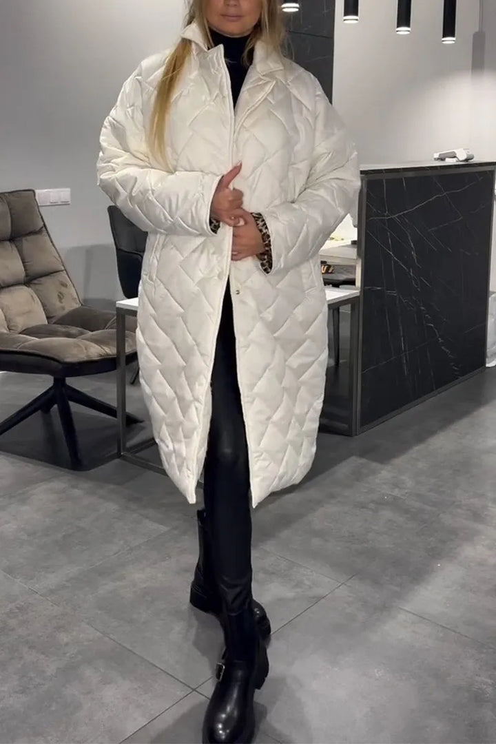 Ombretta | Quilted Longline Puffer Coat with Lapels