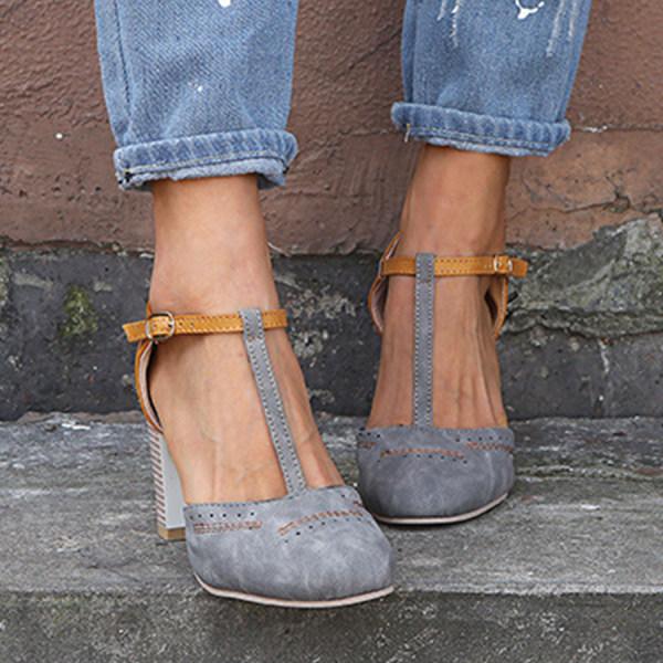 Hettie | T-Strap Block Heel Mary Janes