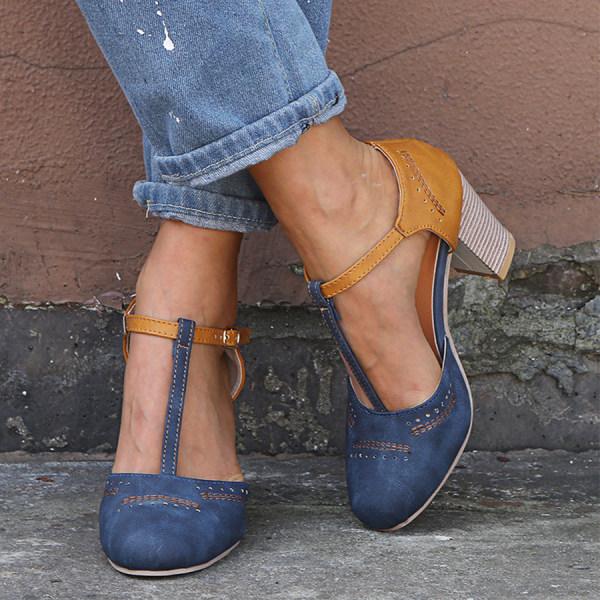 Hettie | T-Strap Block Heel Mary Janes