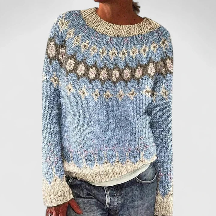 Mollie | Fair Isle Knit Pullover Sweater