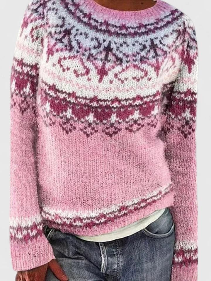 Mollie | Fair Isle Knit Pullover Sweater