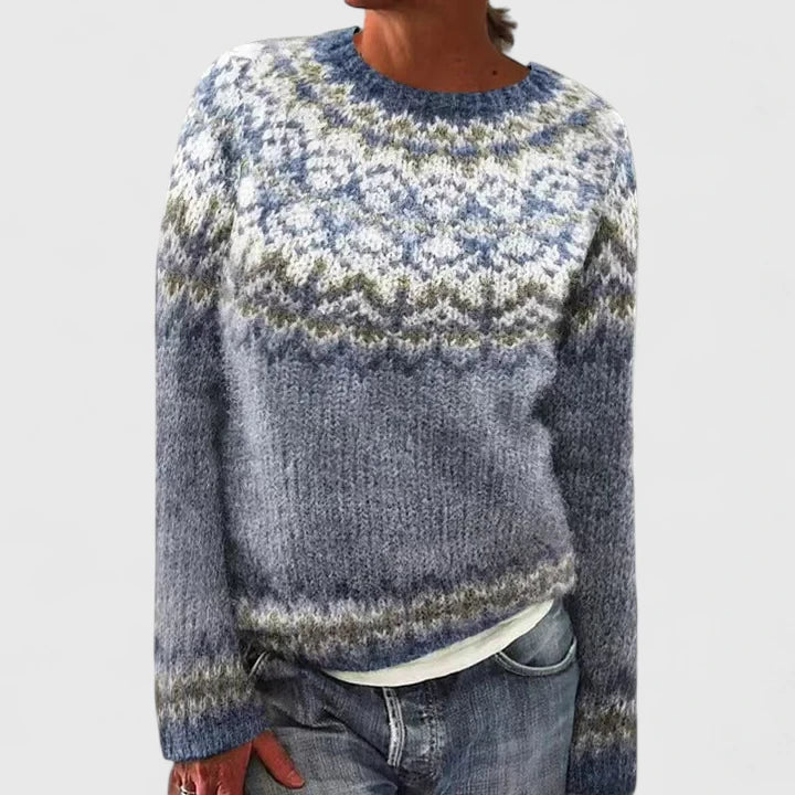 Mollie | Fair Isle Knit Pullover Sweater
