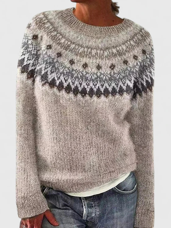Mollie | Fair Isle Knit Pullover Sweater