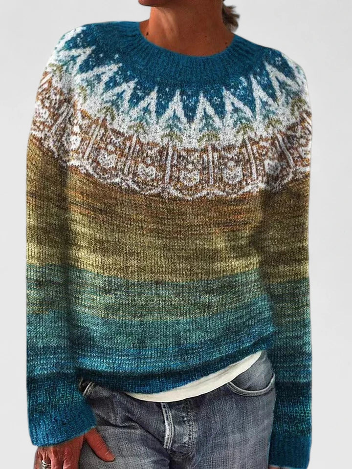 Mollie | Fair Isle Knit Pullover Sweater