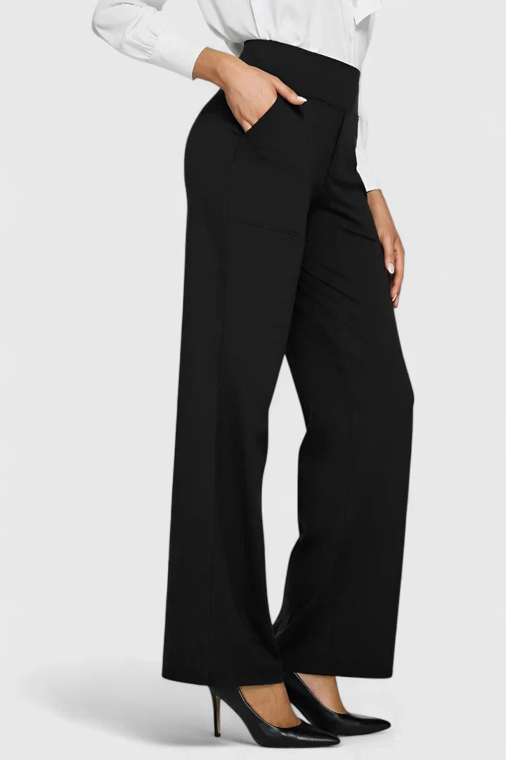 Lindsay | High Waist Wide Leg Pants with Pockets