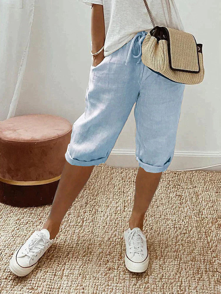 Arnold | Rolled Hem Drawstring Shorts