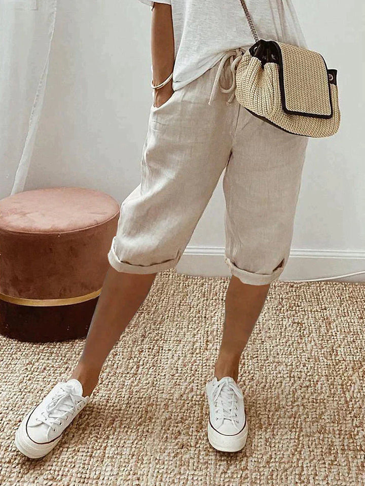Arnold | Rolled Hem Drawstring Shorts