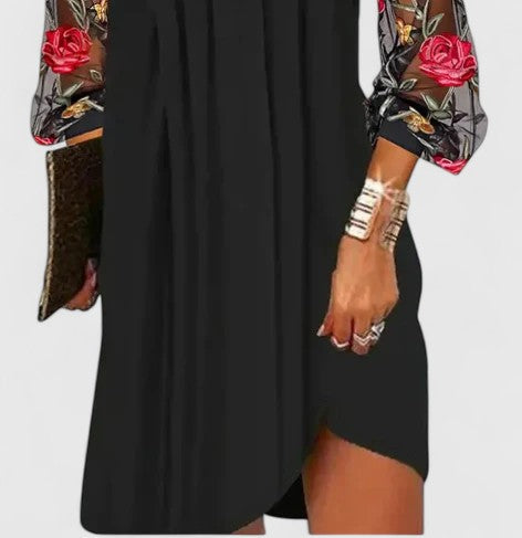 Kalani | Sheer Sleeve Mini Dress
