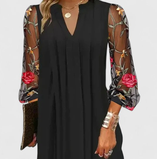 Kalani | Sheer Sleeve Mini Dress