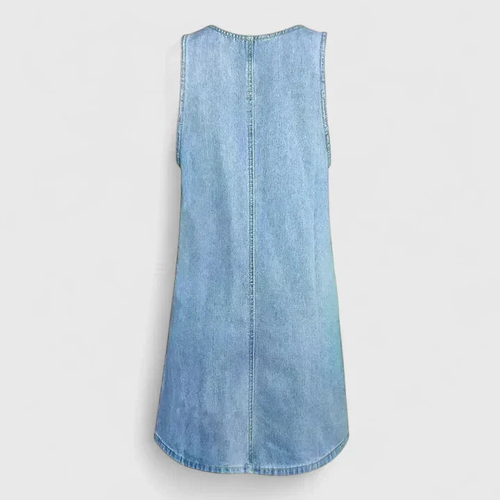 Alissia | Denim Pocket Midi Dress
