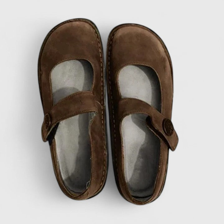 Angeline | Contrast Stitch Mary Jane Flats