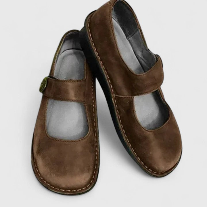 Angeline | Contrast Stitch Mary Jane Flats
