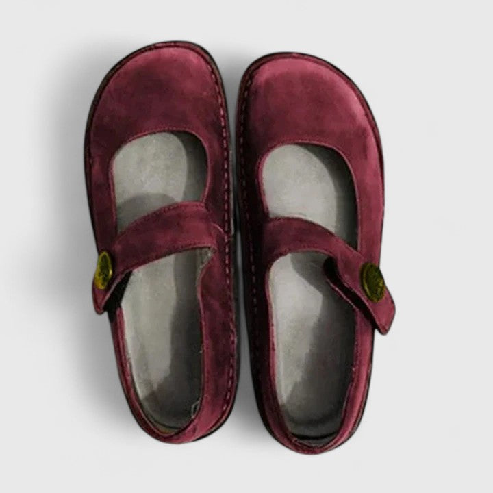 Angeline | Contrast Stitch Mary Jane Flats