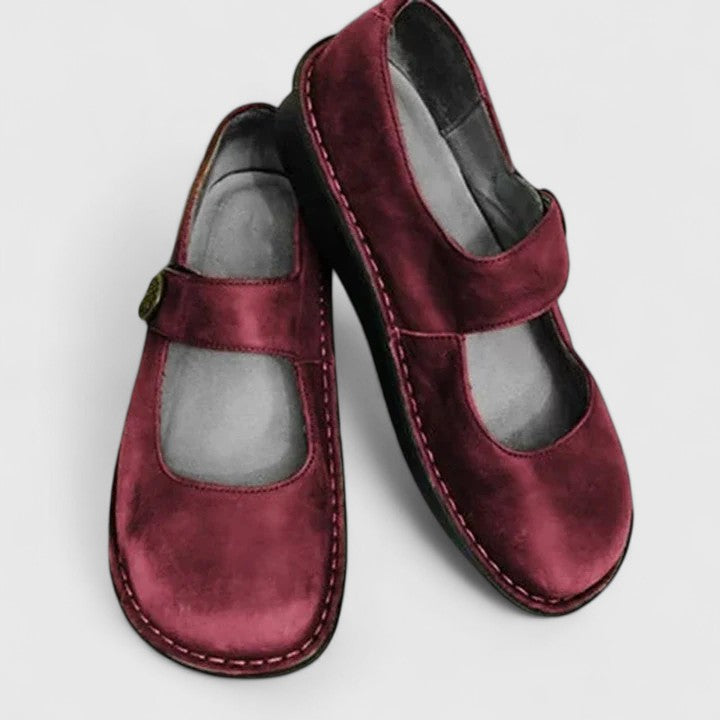 Angeline | Contrast Stitch Mary Jane Flats