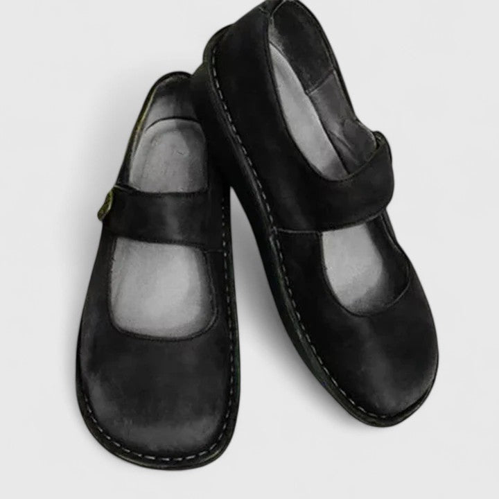 Angeline | Contrast Stitch Mary Jane Flats